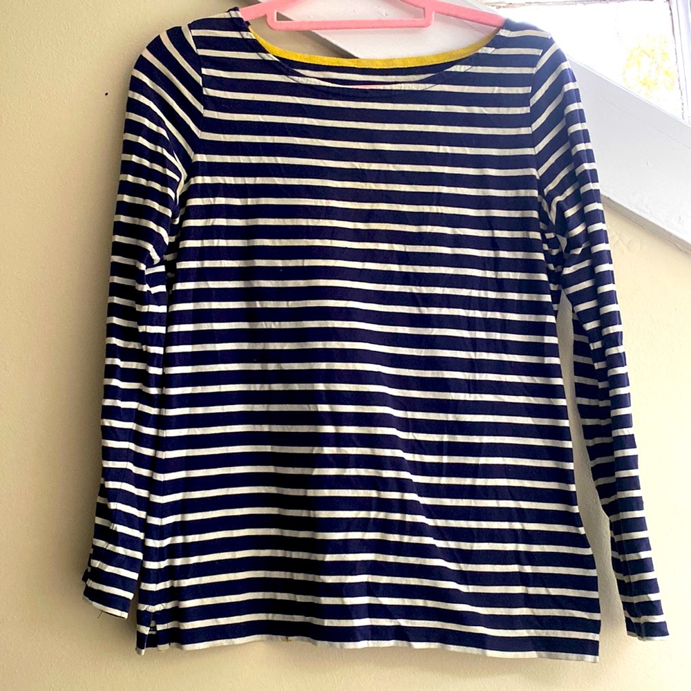 Navy Striped Top